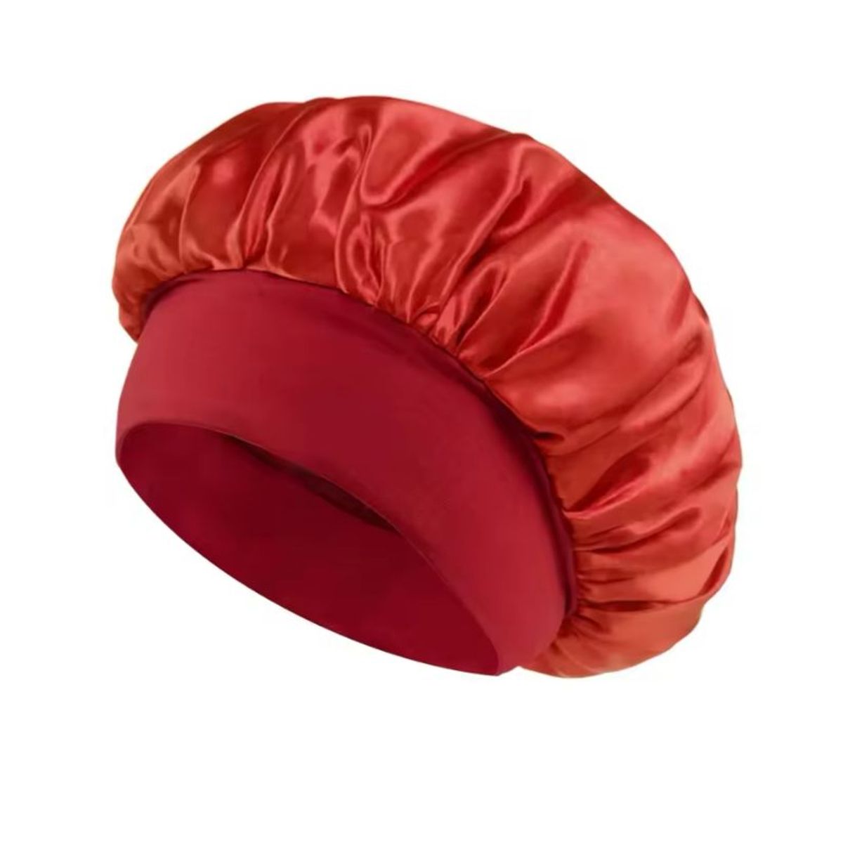 MORITA BAG STORE - GORRO SATIN PARA DORMIR CABELLO LISO Y RIZADO EVITA ENREDOS ROJONARANJA