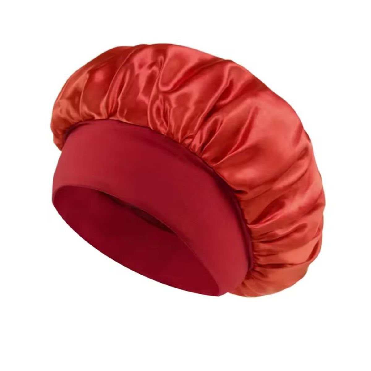 MORITA BAG STORE - GORRO SATIN PARA DORMIR CABELLO LISO Y RIZADO EVITA ENREDOS ROJONARANJA