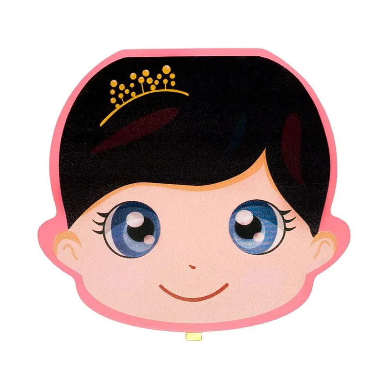 GENERICO - CAJA DE MADERA PARA DIENTES DE BEBÉ ROSADO