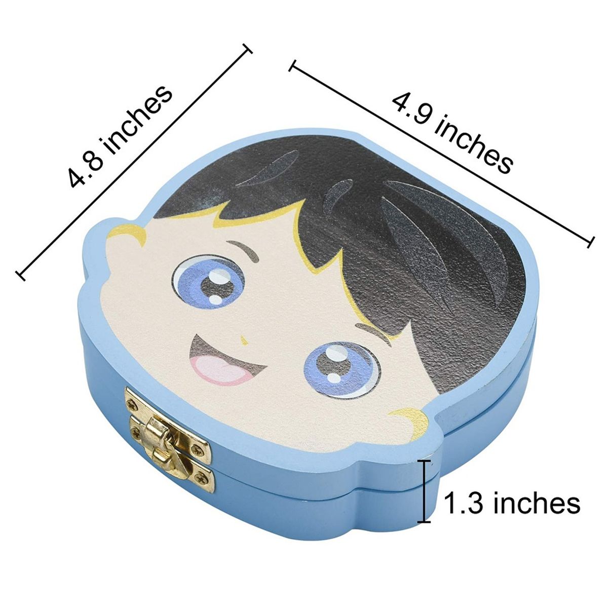 GENERICO - CAJA ORGANIZADORA PARA DIENTES DE LECHE - BABY GIRL CELESTE