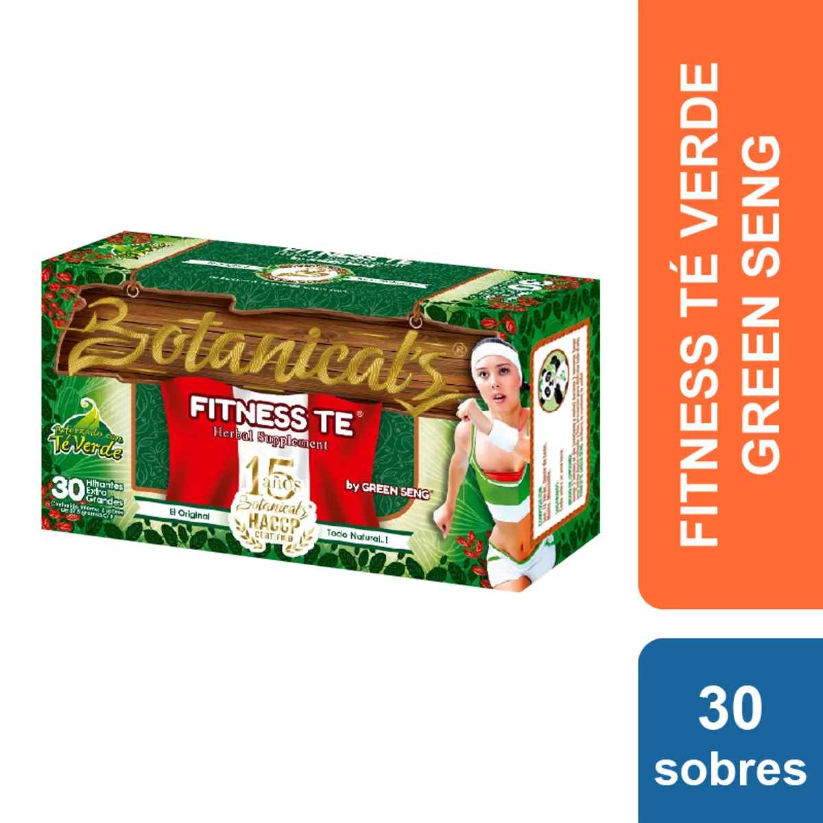 GENERICO - Fitness Té Verde Green Seng Sabor natural 30 filtrantes