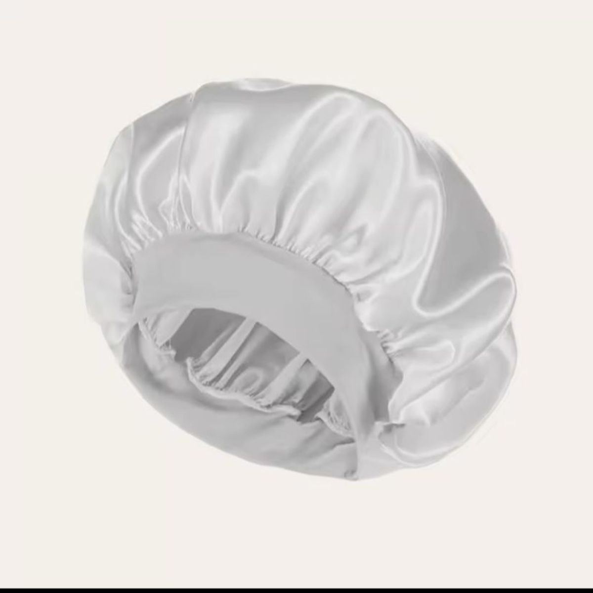 GENERICO - GORRO DE SATIN PARA DORMIR CABELLO LISO Y RIZADO GRIS
