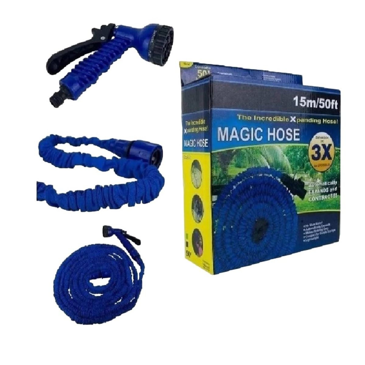 GENERICO - MANGUERA EXPANDIBLE MAGIC HOSE 15M50FT COLORES VARIADOS