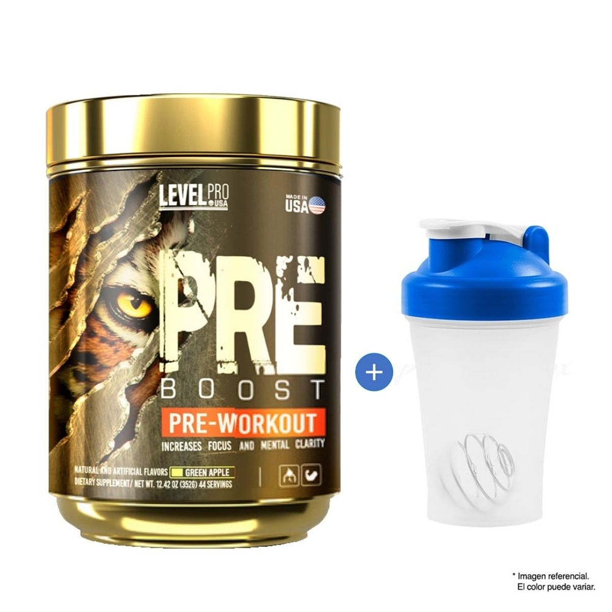 LEVEL PRO - Pre Entreno Pre Boost 352Gr Fruit Punch Americano