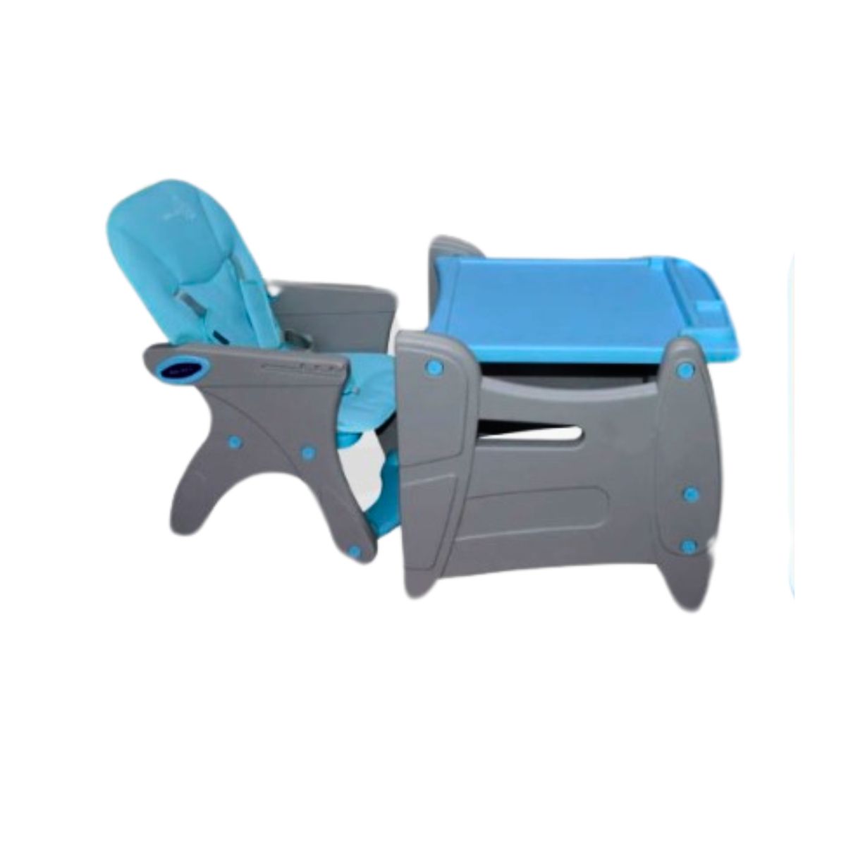 BABY KITS - Silla de comer Carpeta Magic 2 en 1 Celeste