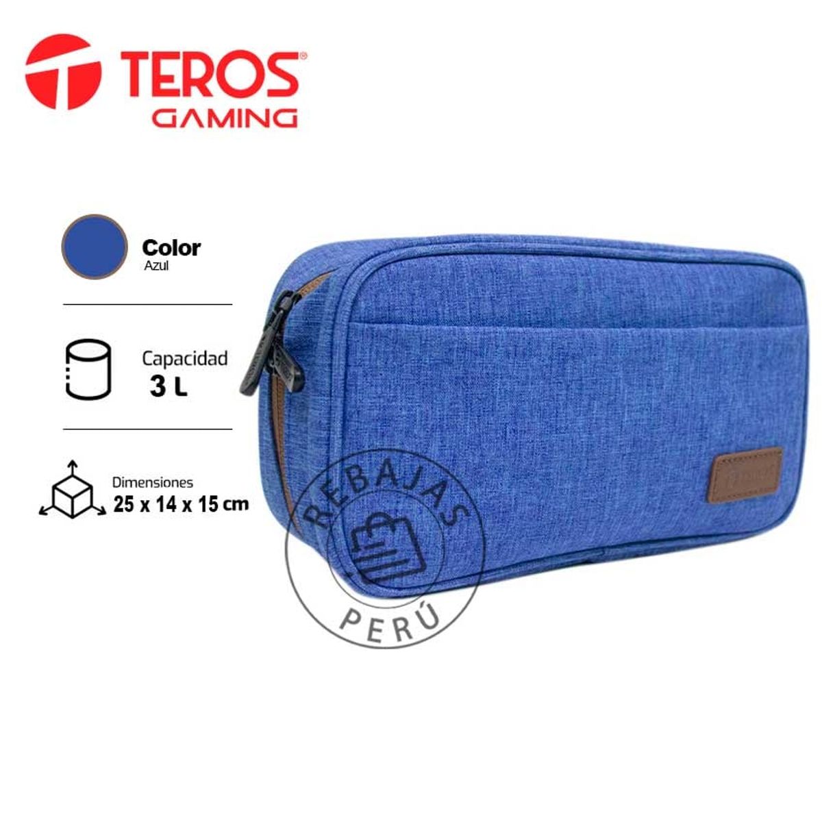 TEROS - Estuche Organizador TEROS TE-ACS9016 Azul 25x14x9cm 315L