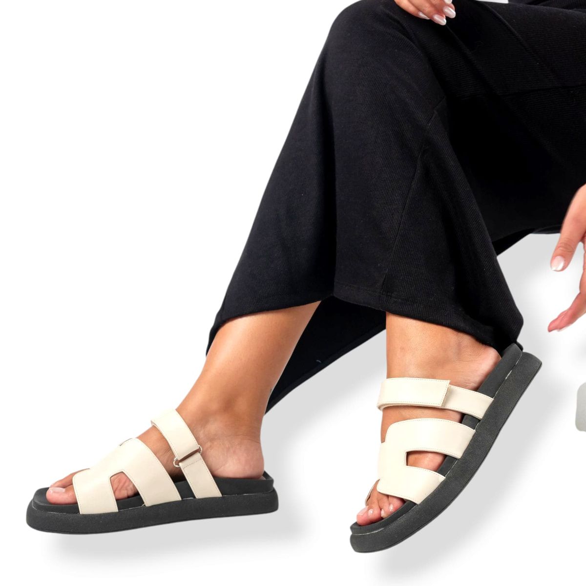 LB LIBBY CALZADOS Y ACCESORIOS - SANDALIAS MUJER CASUAL COLOR HUESO BALI