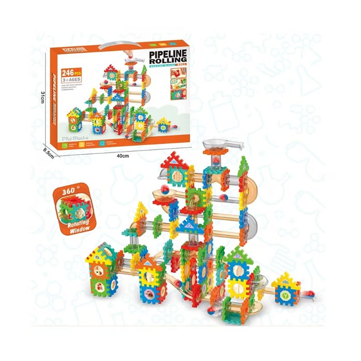 GENERICO - Juego Tobogan Pista De Canicas 246 Piezas