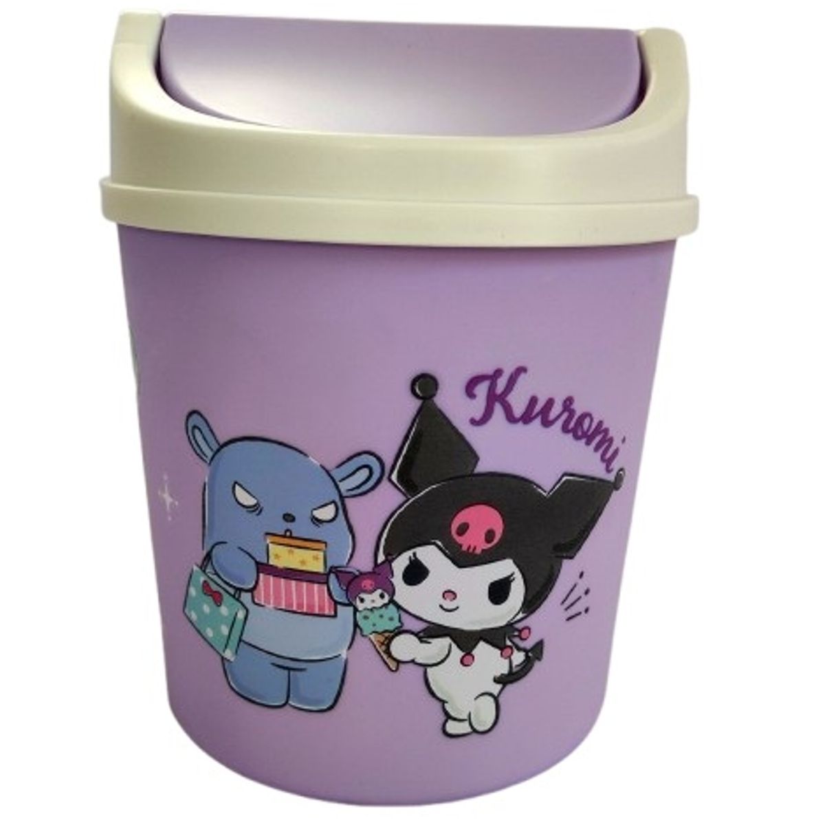 SANRIO - Tachito Papelera Kuromi Cesta de Escritorio Oficina Casa