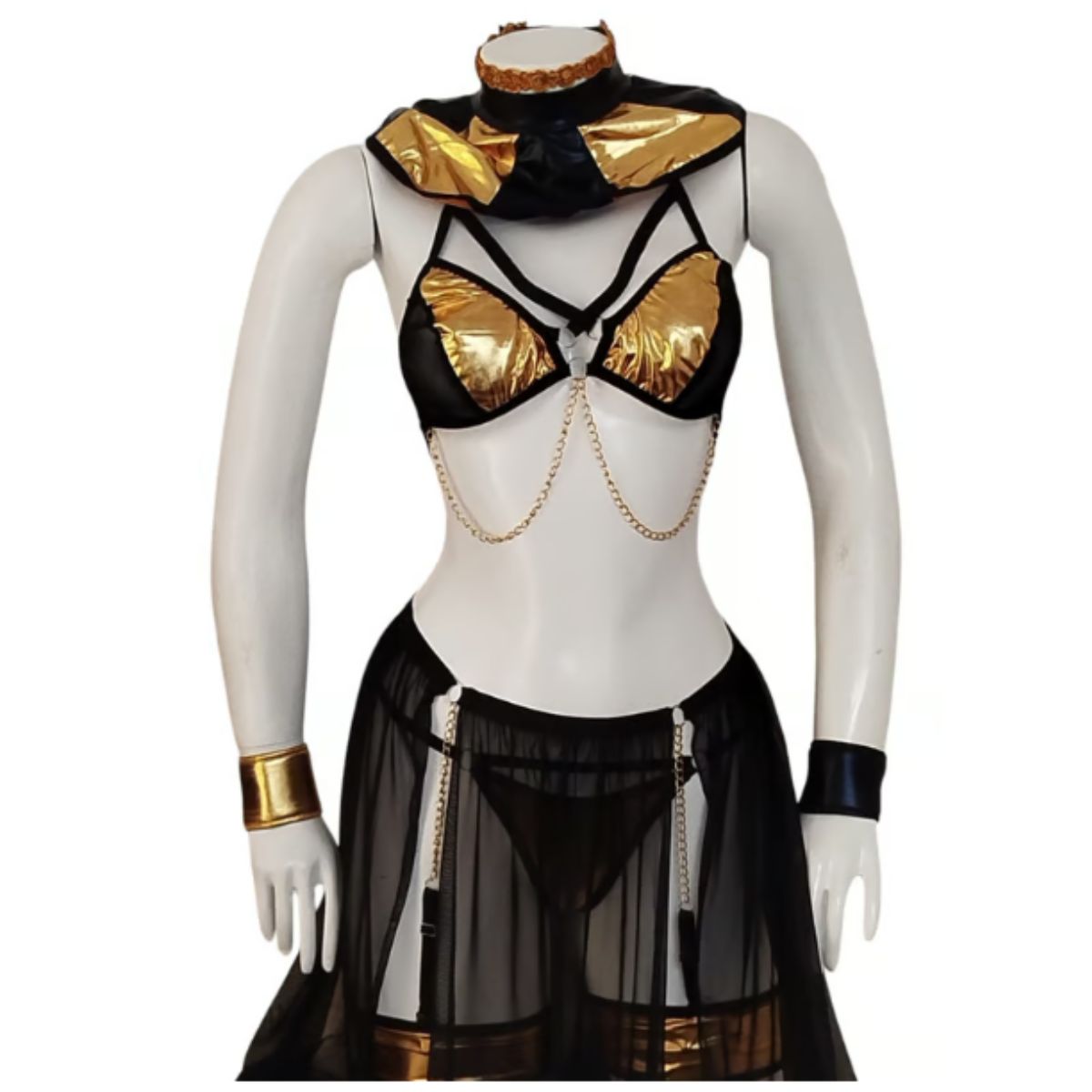 GENERICO - DISFRAZ SEXI EROTICO DE REYNA EGIPCIA PARA FIESTA TALLA S-M-L