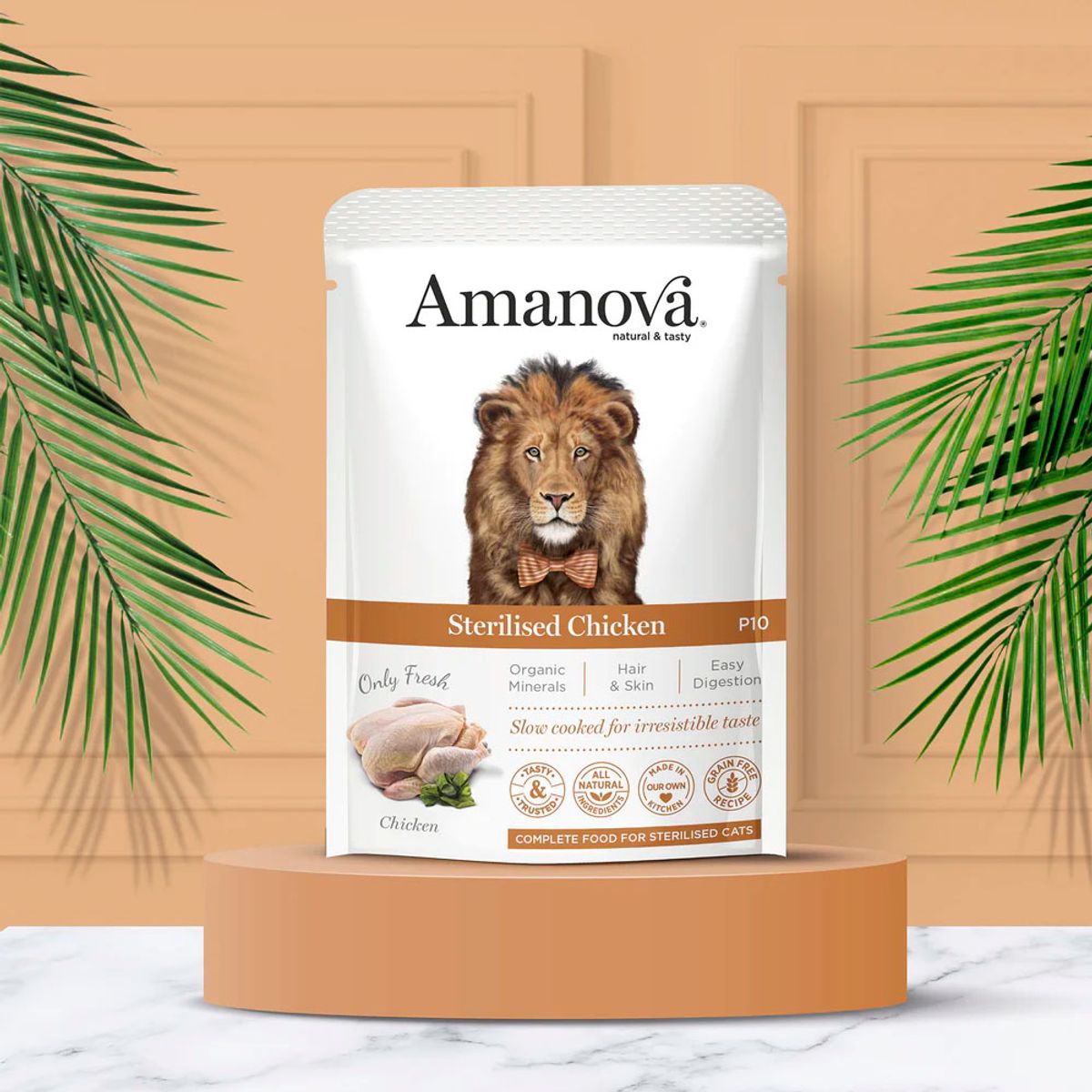 MARCA - Comida Húmeda para Gato Esterilizado Amanova Pollo 85gr