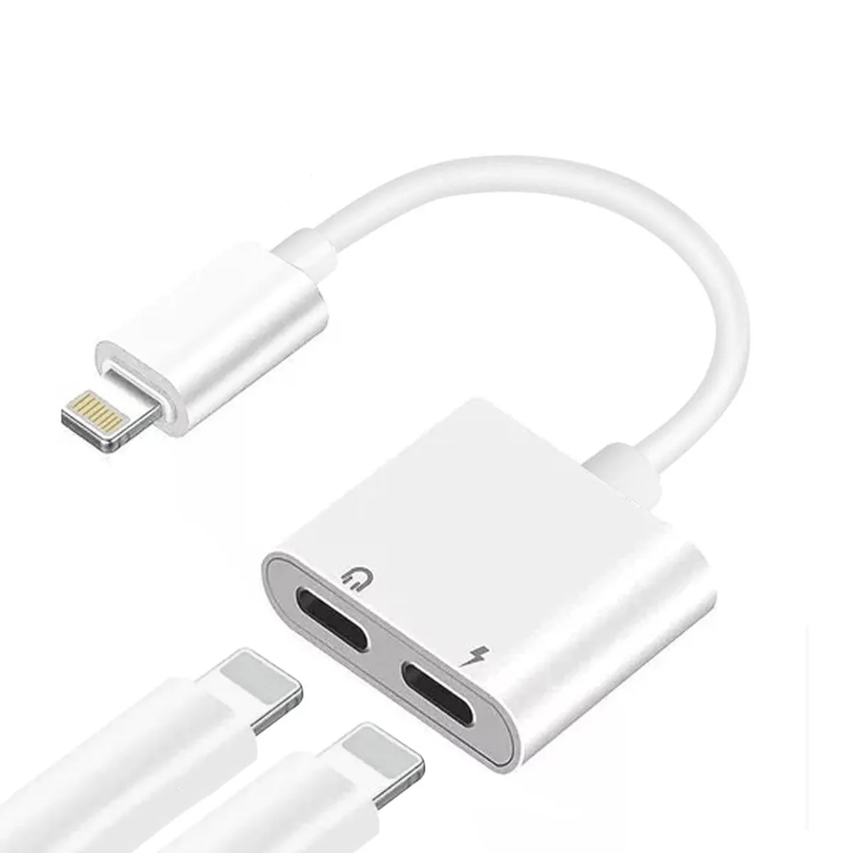 OEM - Adaptador Lightning a Dual Lightning para llamadas,  audio y carga