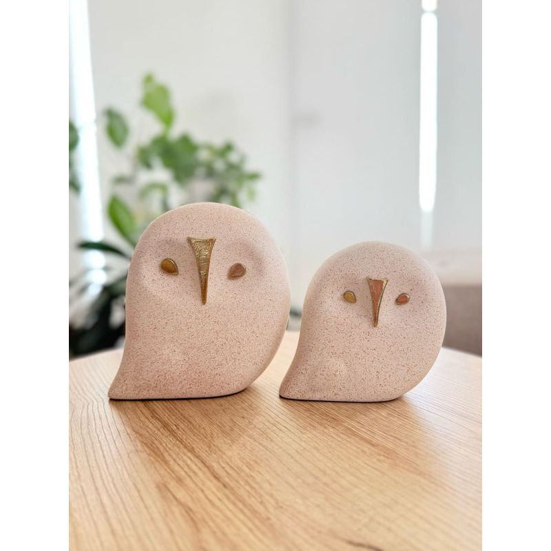 GENERICO - Juego de Buhos Soft 15x09x17cm & 12x06x10cm