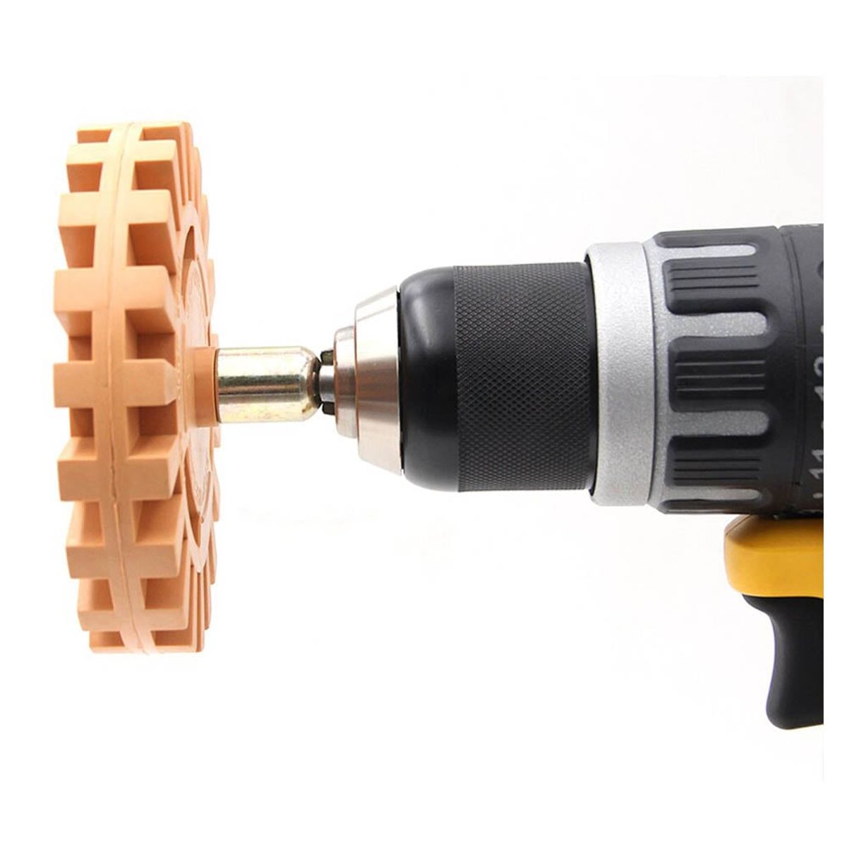 GENERICO - RUEDA DE GOMA para quitar calcomanías con adaptador