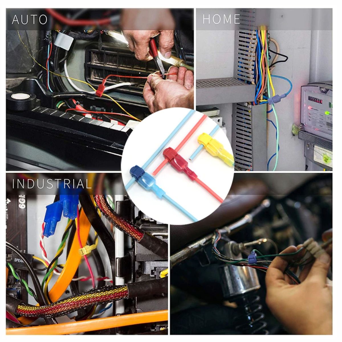 GENERICO - Pack 15 Empalme Rápido Tipo T de 10A 15A y 20A Protección y Seguridad