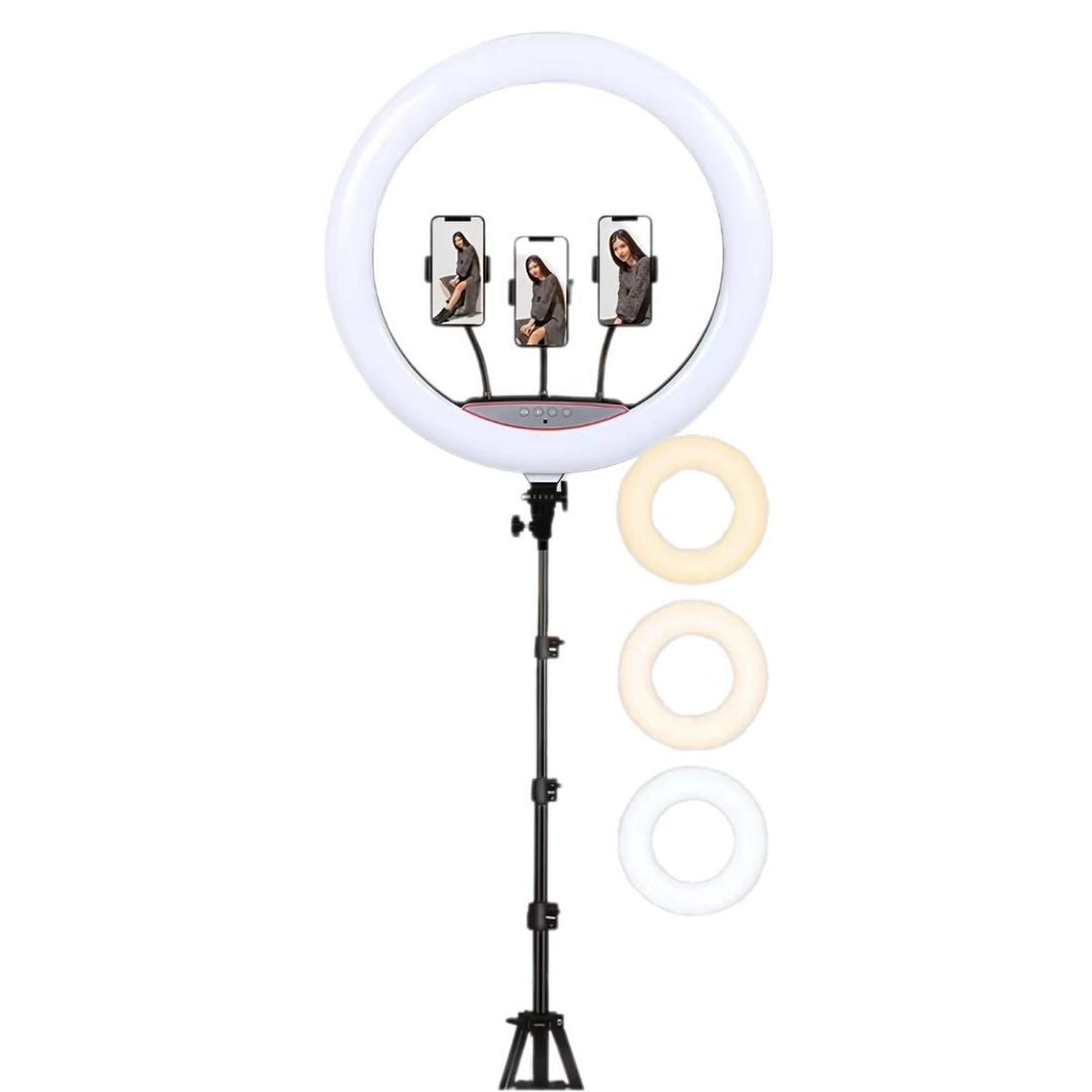 GENERICO - Aro Luz LED Profesional de 56cm Lámpara Táctil + Trípode + Control Remoto