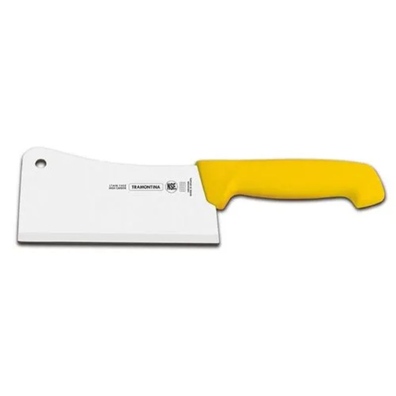 TRAMONTINA - HACHA DE COCINA PROFESIONAL DE 6 PULGADAS TRAMONTINA MANGO AMARILLO