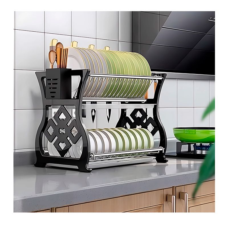 GENERICO - Secador Escurridor de Platos de 2 niveles Moderno Organizador