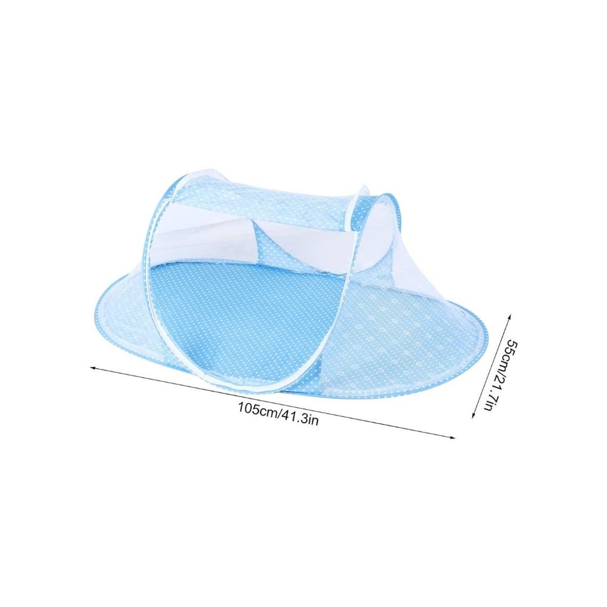 GENERICO - Mosquitero Portátil y Plegable Celeste para Cuna