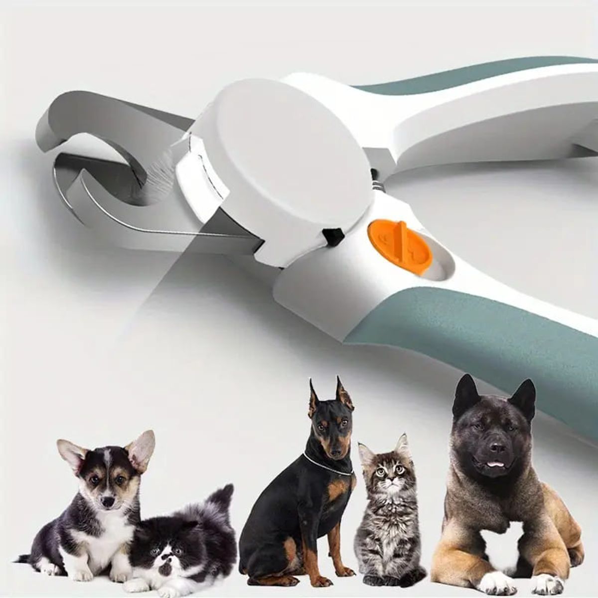 MEGIMPERU - Cortaúñas Profesional con Luz LED para Perros y Gatos