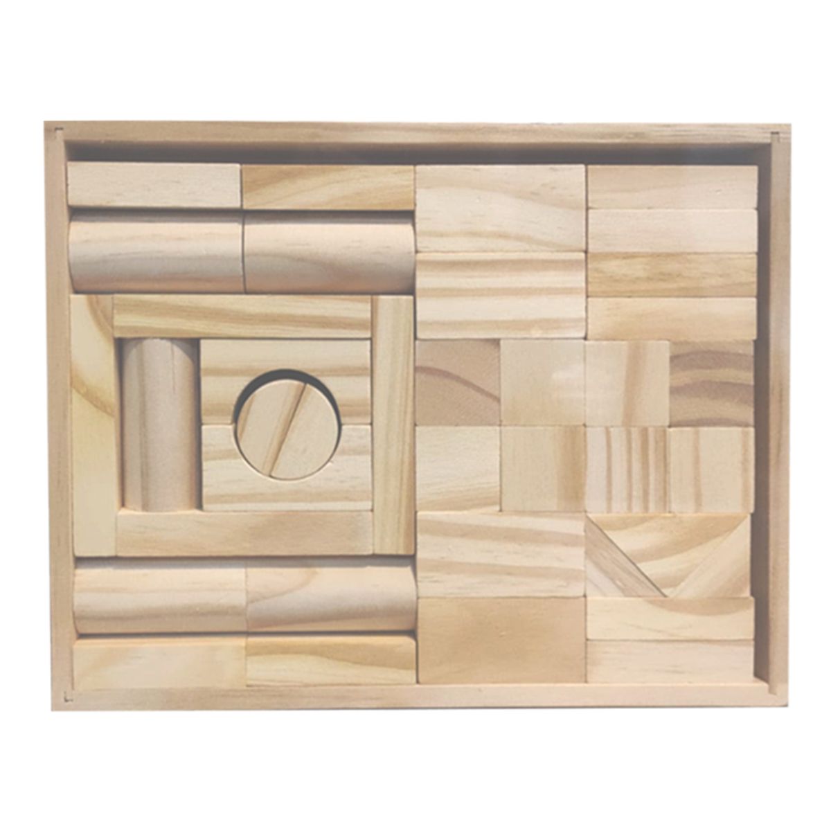 GENERICO - Bloques de Construccion Madera Natural 38 pzas.