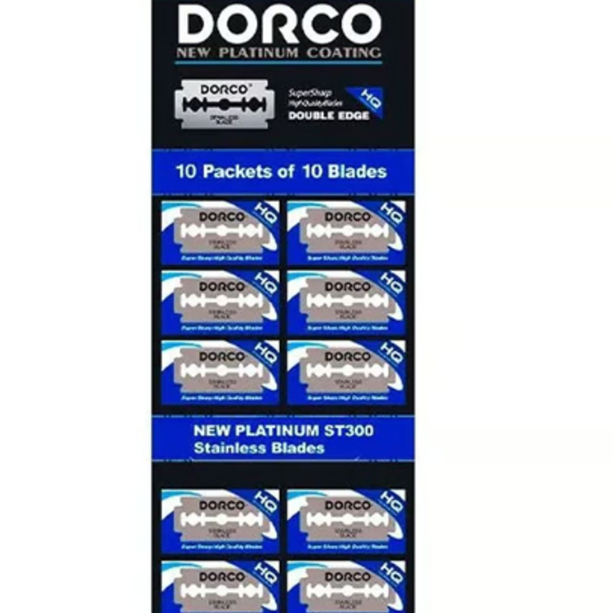 DORCO - Dorco Platinum Blister de 100 Hojas de afeitar