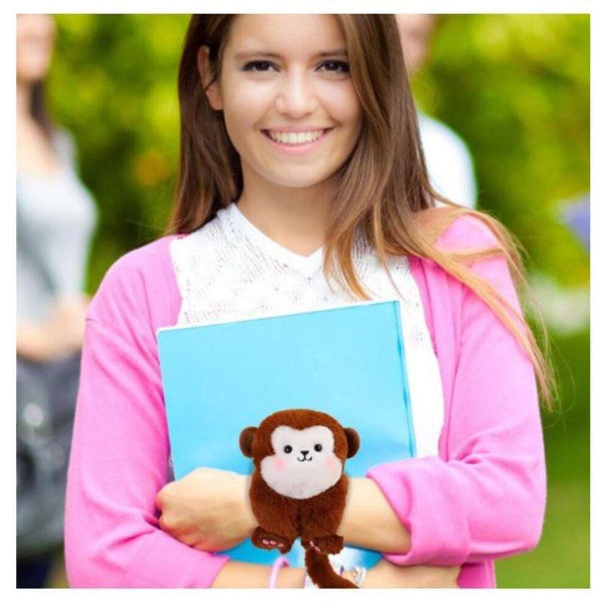 GENERICO - Dos Brazaletes  De Peluche Mono