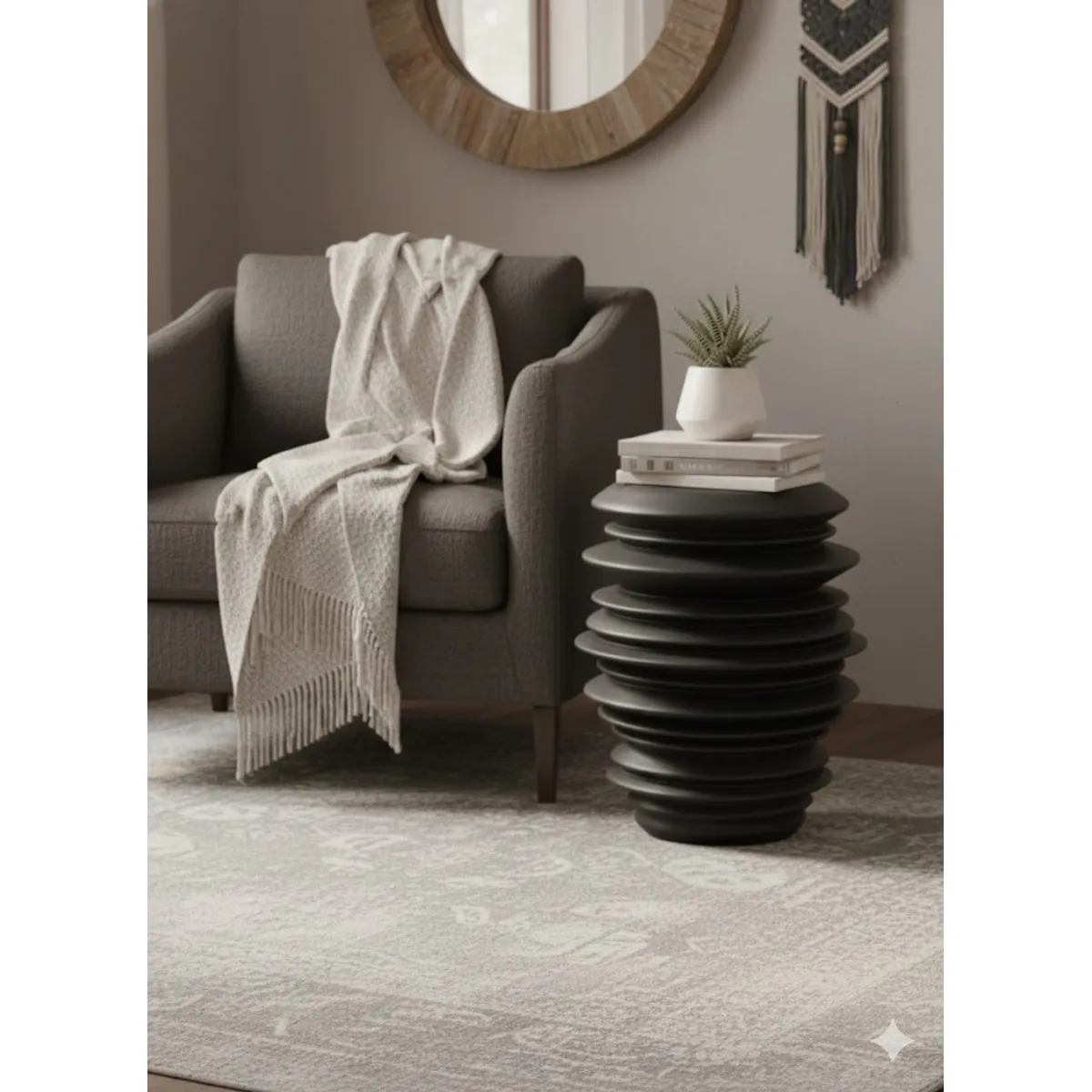 MAP DESIGN HOME - Mesa Auxiliar Lateral Helicoidal 35x46 cm