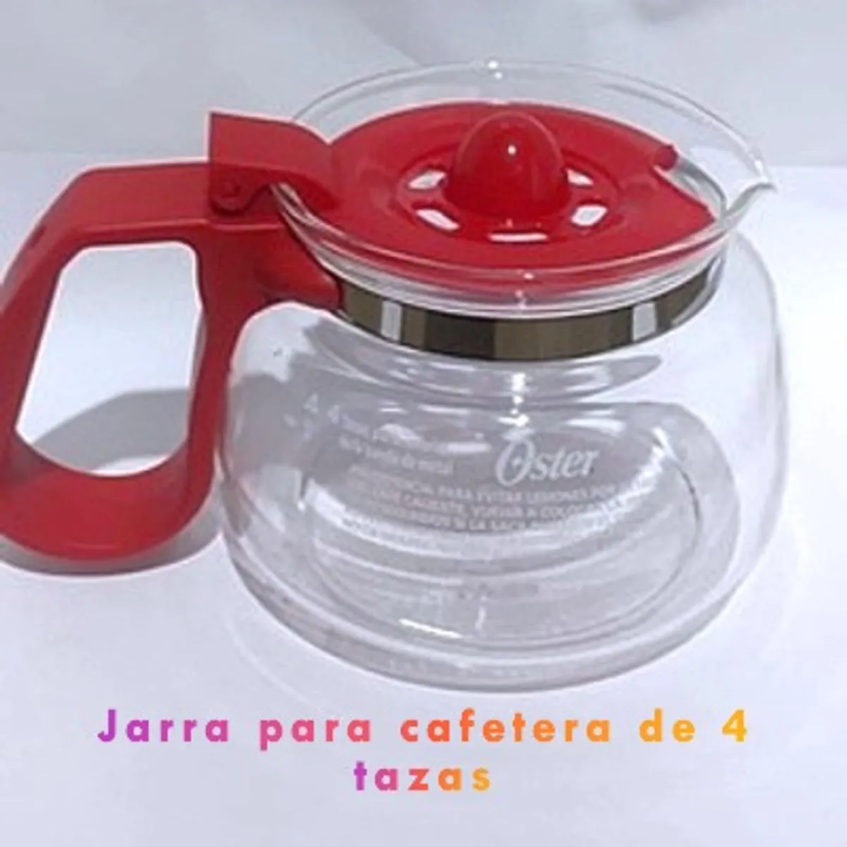 OSTER - Jarra de repuesto 4 tazas para cafetera color rojo