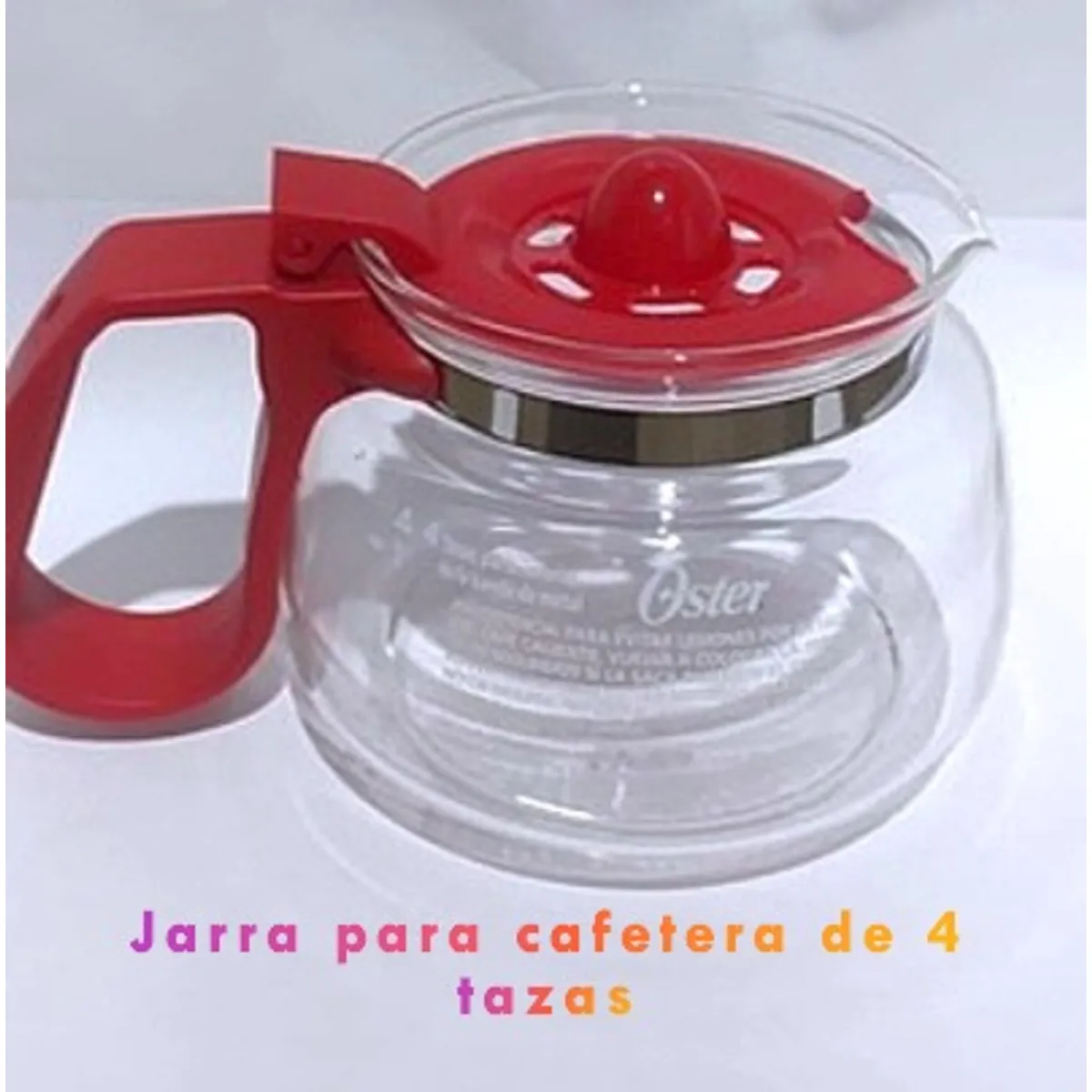 OSTER - Jarra de repuesto 4 tazas para cafetera color rojo