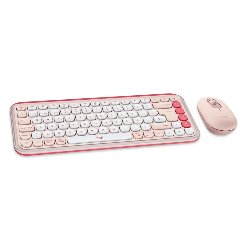 LOGITECH - Kit Logitech POP ICON Teclado Y Mouse Combo Wireless Rosa - 920-013053