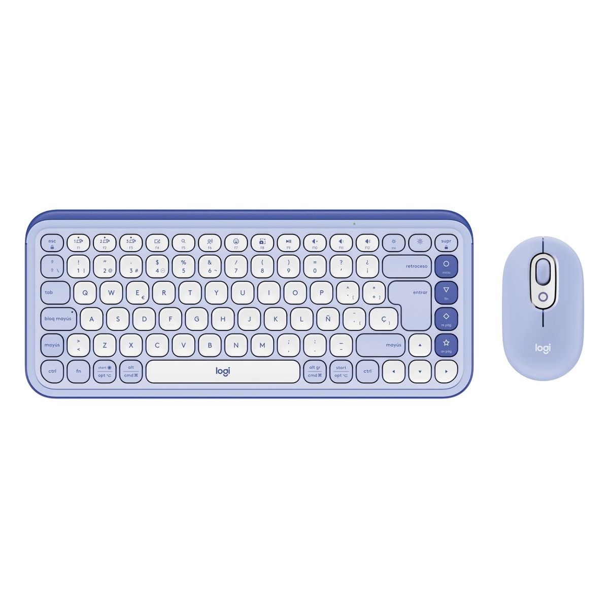 LOGITECH - Kit Logitech POP ICON Teclado Y Mouse Combo Wireless Lila - 920-013054