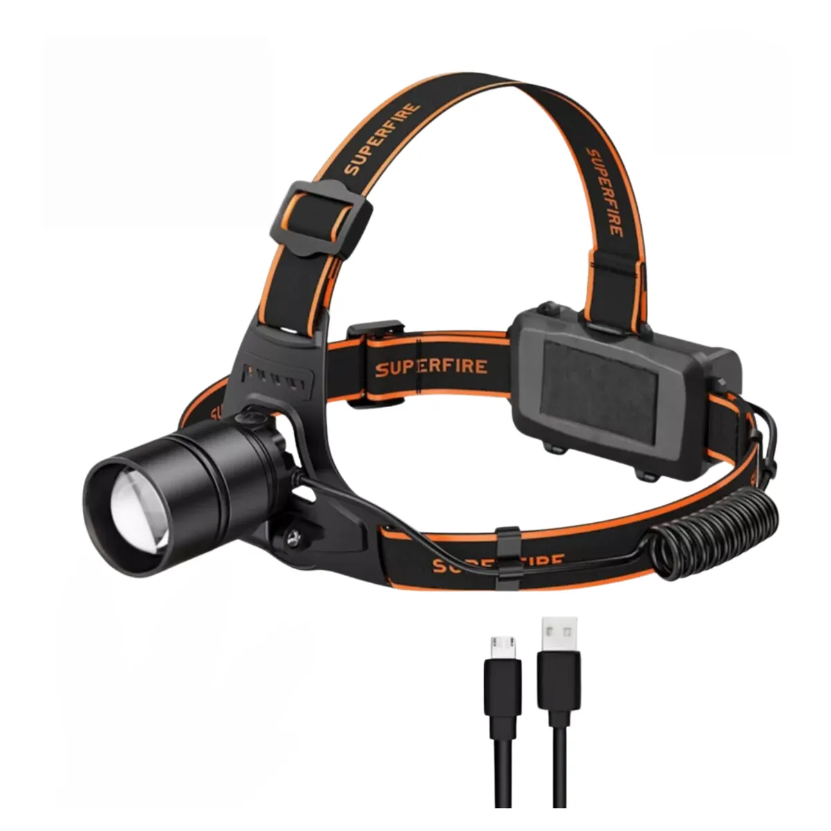 OEM - Linterna de Cabeza Recargable Resistente al Agua y Sensor Integrado