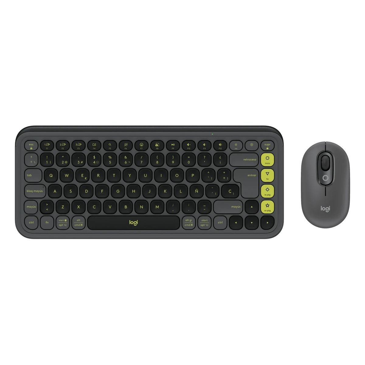 LOGITECH - Kit Logitech POP ICON Teclado Y Mouse Combo Wireless Negro 920-013052