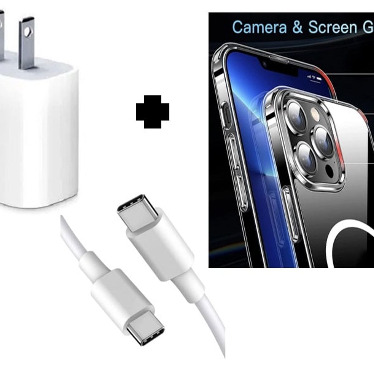 SMART - PACK Cargador 20W + Cable USB-C a USB-C + Funda Magnetica 13 PRO