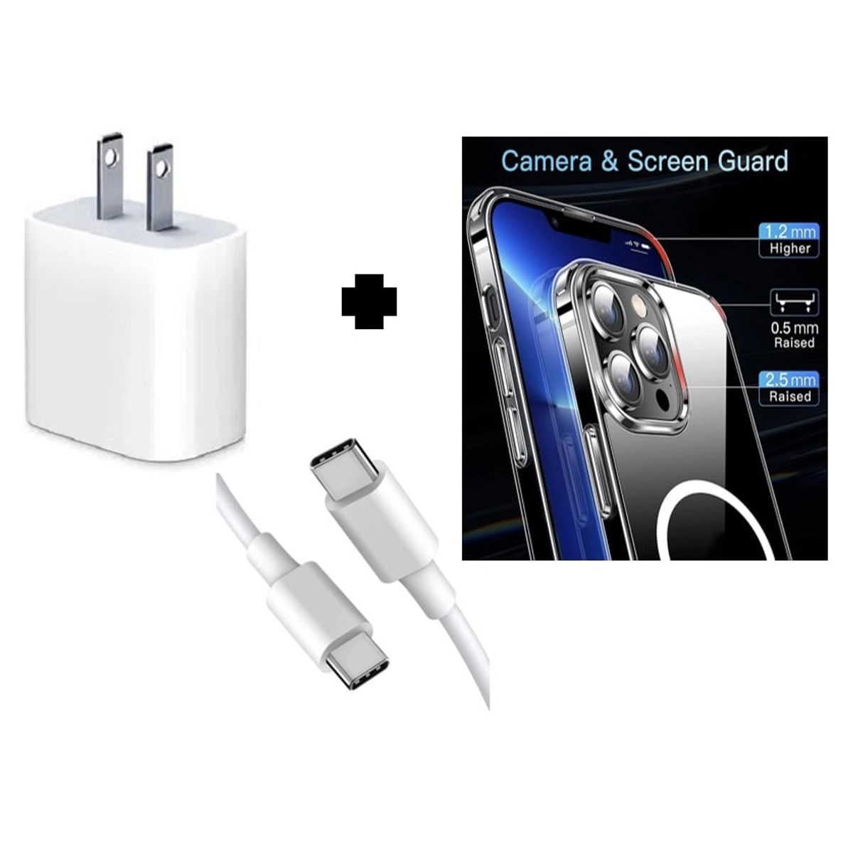 SMART - PACK Cargador 20W + Cable USB-C a USB-C + Funda Magnetica 13 PRO