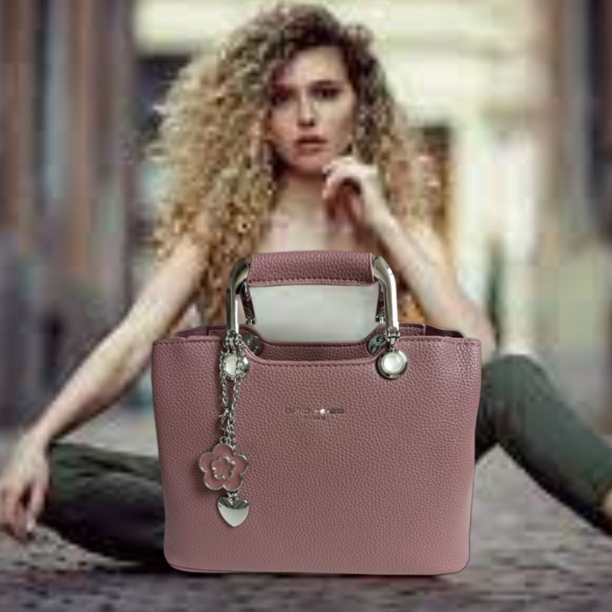 GENERICO - CROSSBODY CARTERA BOLSO DE MANO MORRAL TOTE BAG PREMIUM ARIS PALO ROSA