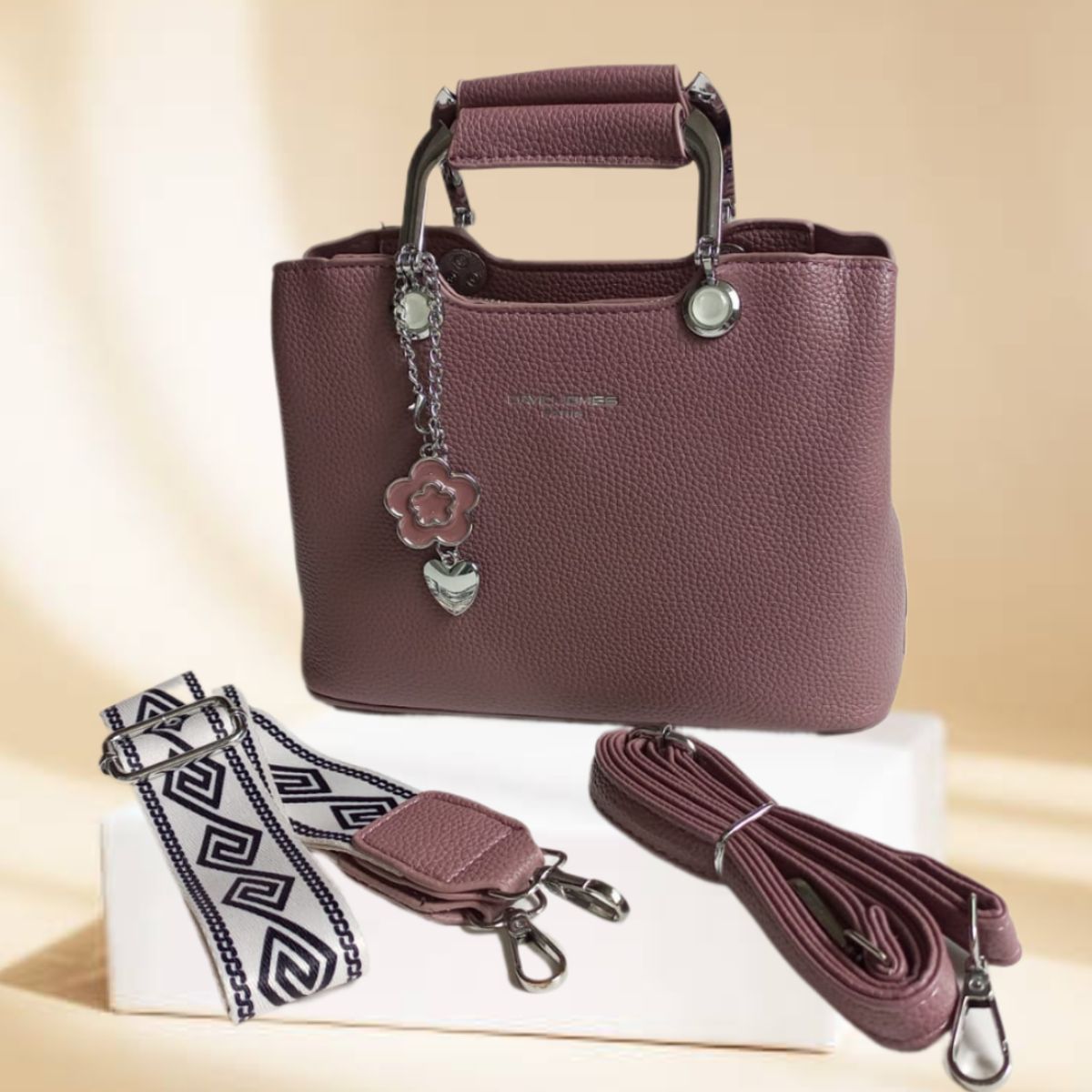 GENERICO - CROSSBODY CARTERA BOLSO DE MANO MORRAL TOTE BAG PREMIUM ARIS PALO ROSA