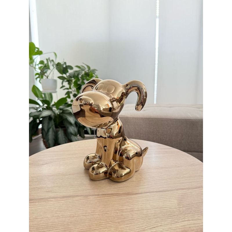 GENERICO - Adorno Perro Decor Dorado 18x16x24 cm