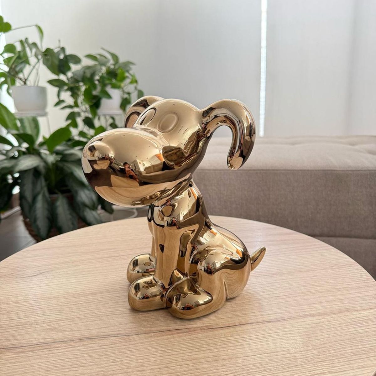 CONCEPTS LIFE - Adorno Perro Decor Dorado 18x16x24 cm