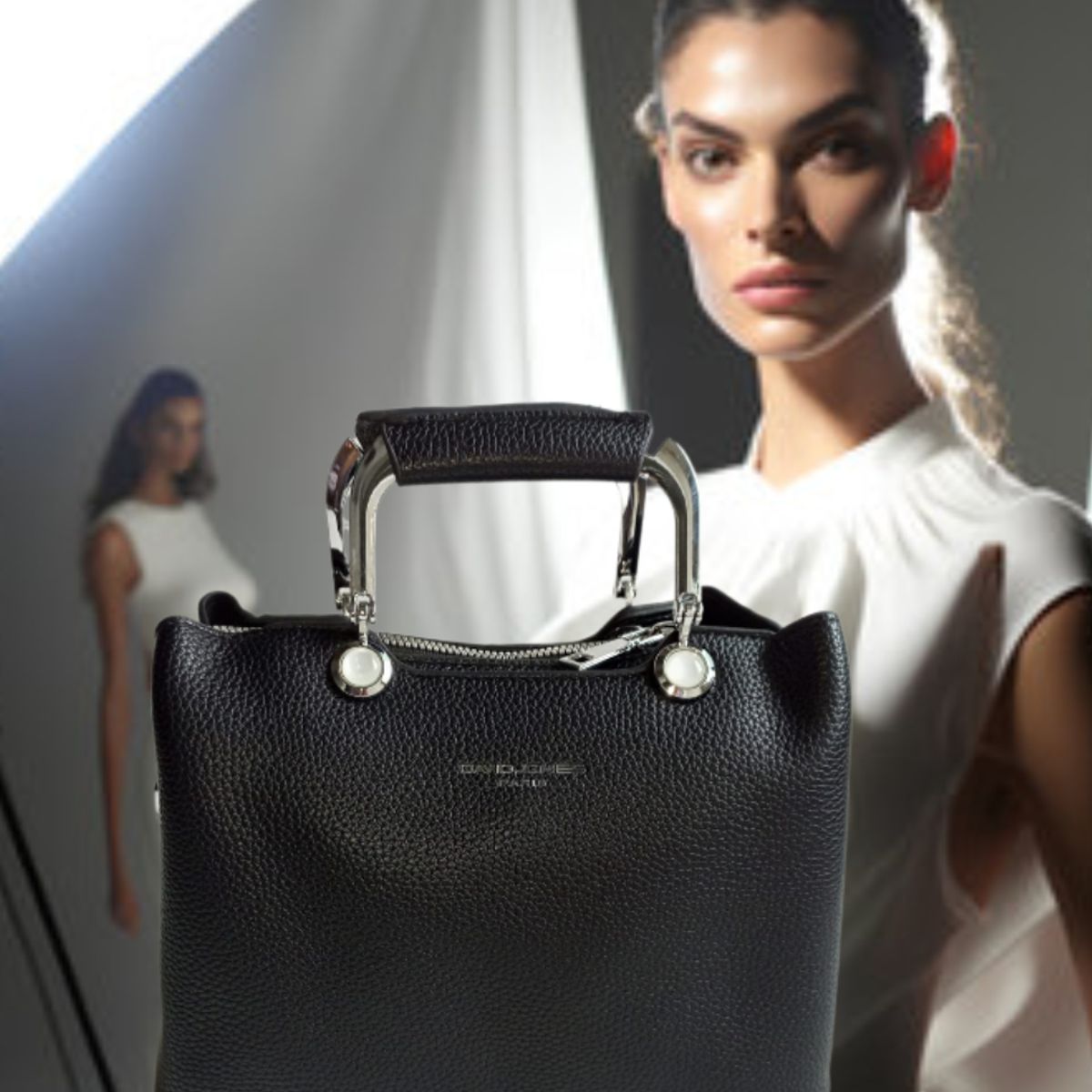 GENERICO - CROSSBODY CARTERA BOLSO DE MANO MORRAL TOTE BAG PREMIUM ARIS NEGRO