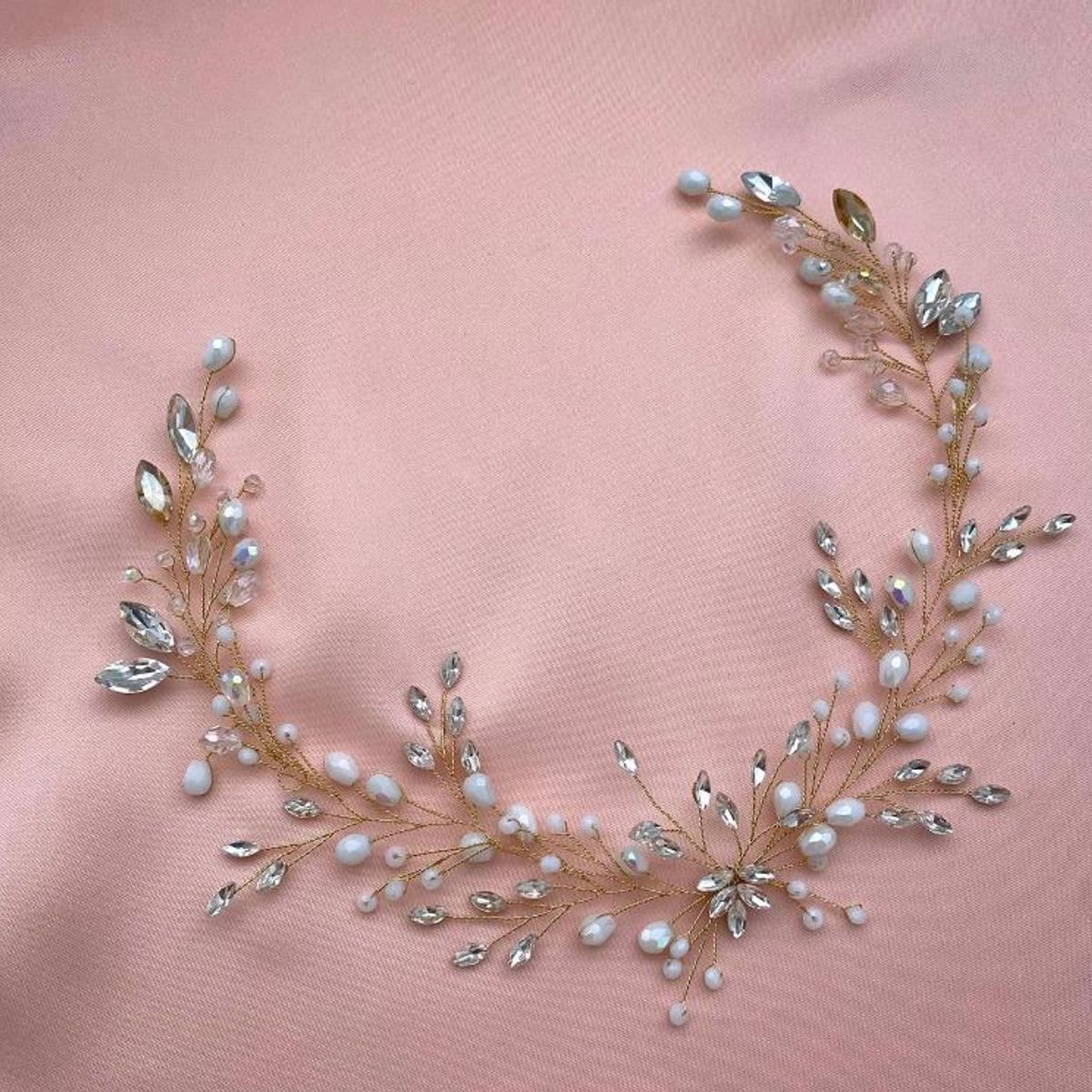 ANADE HANDMADE - TOCADO TIARA ACCESORIO CABELLO JOYAS DE NOVIA