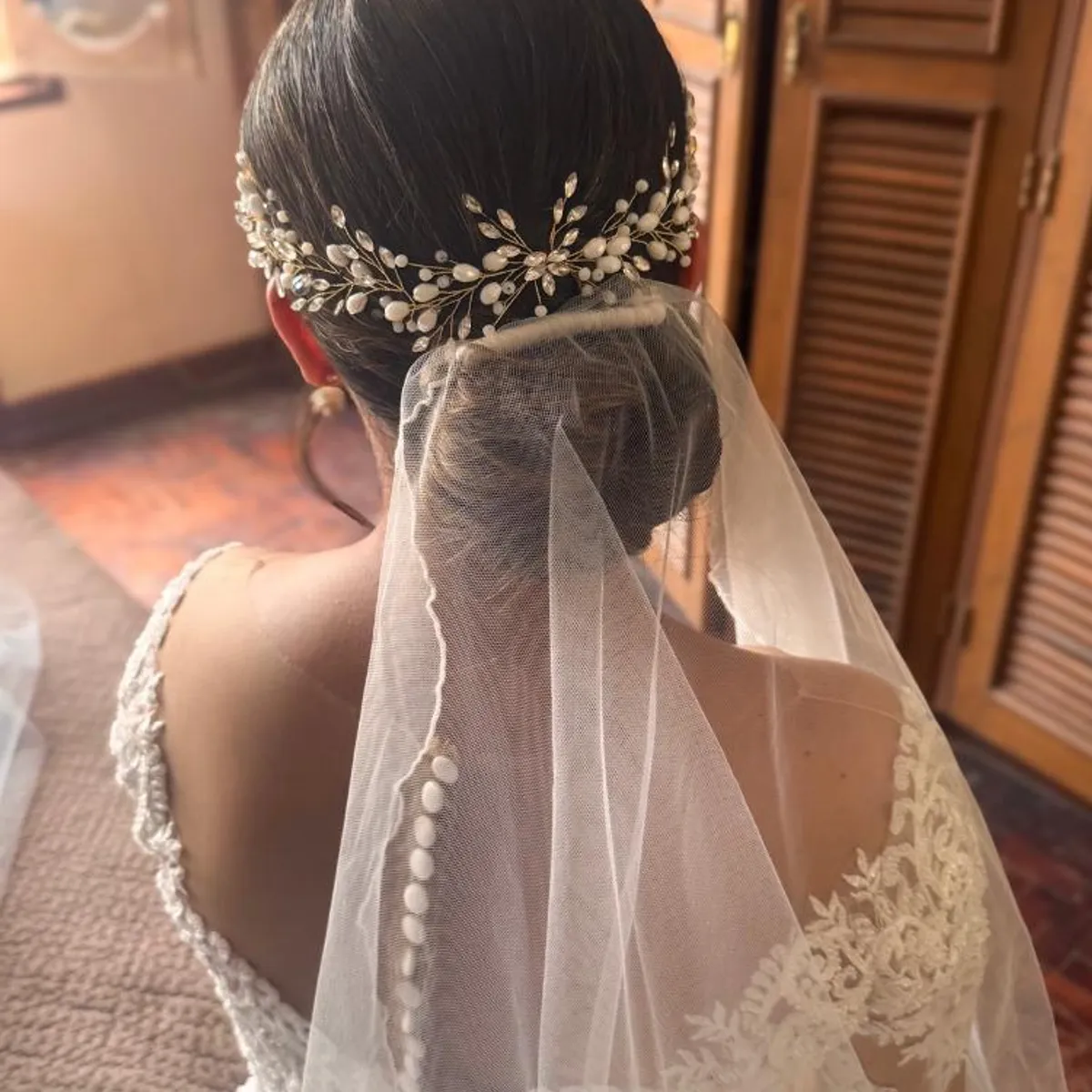 ANADE HANDMADE - TOCADO TIARA ACCESORIO CABELLO JOYAS DE NOVIA