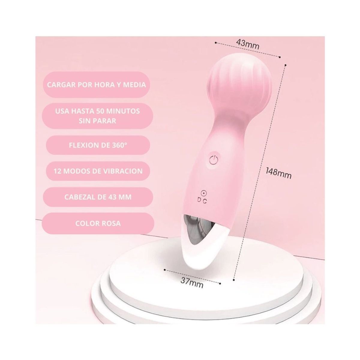 GENERICO - VIBRADOR CONSOLADOR 12 INTENSIDADES MASAJEADOR DILDO