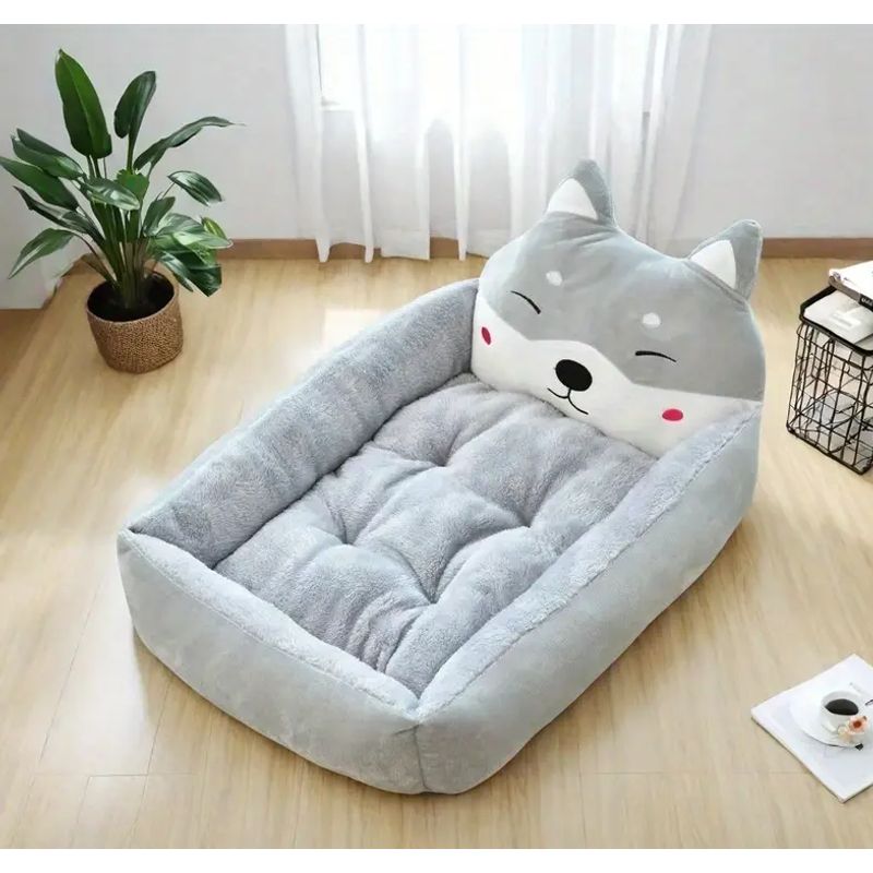 GENERICO - CAMA MASCOTA ZORRITO GRIS XL
