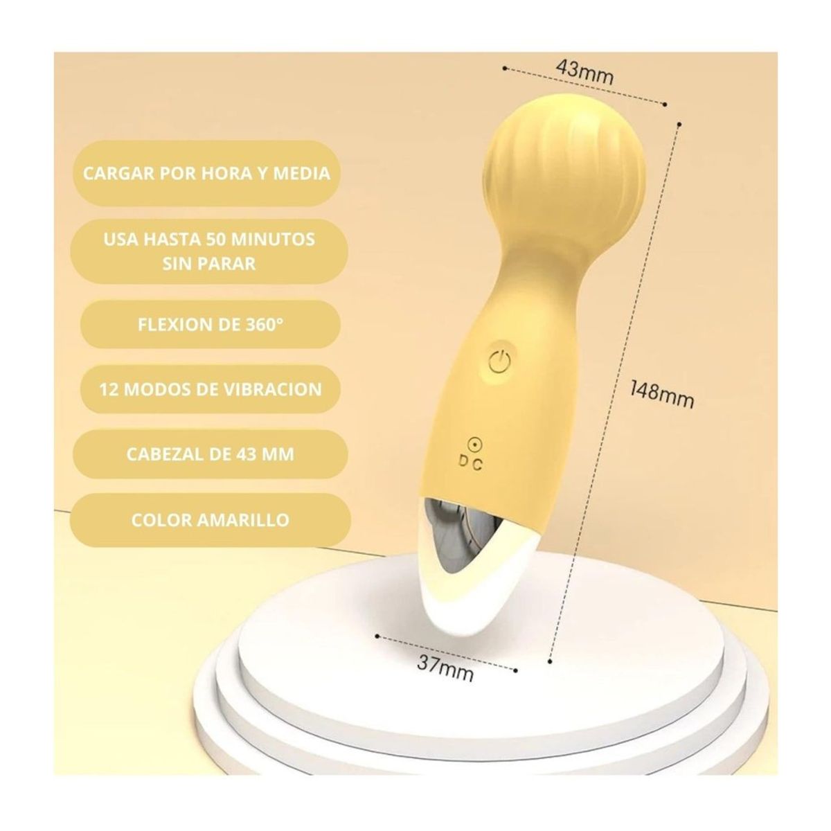 GENERICO - VIBRADOR CONSOLADOR 12 INTENSIDADES MASAJEADOR DILDO