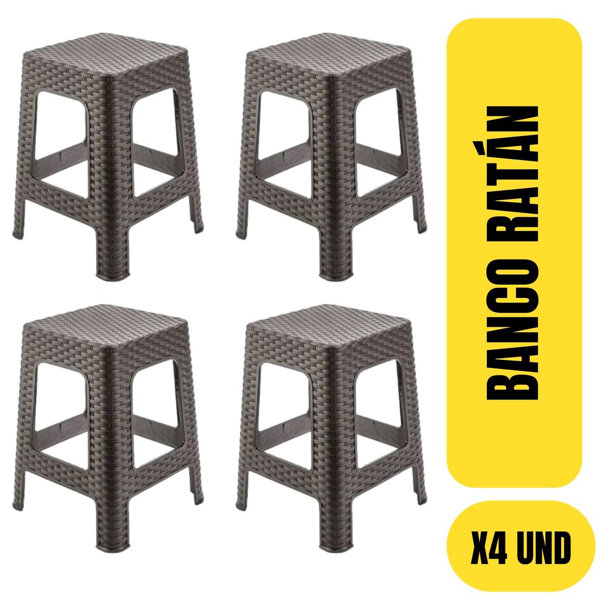 GENERICO - BANCA MODELO RATAN PACK X4 UND