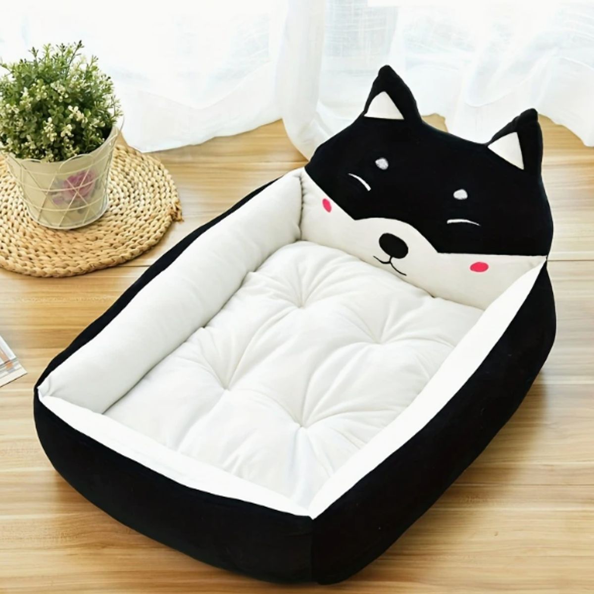 GENERICO - CAMA MASCOTA ZORRITO NEGRO XL