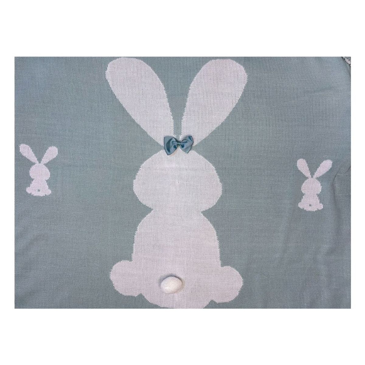EUBEBE - Colcha de hilo Menta BEBE modelo Conejo Eubebe