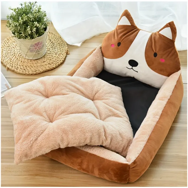 GENERICO - CAMA MASCOTA ZORRITO MARRÓN XL